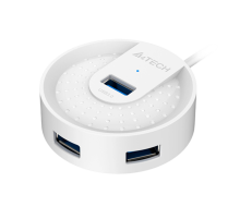 USB HUB A4Tech HUB-30 (4в1) разветвитель Type-A 3.0 / White