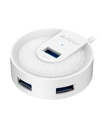 USB HUB A4Tech HUB-30 (4в1) разветвитель Type-A 3.0 / White