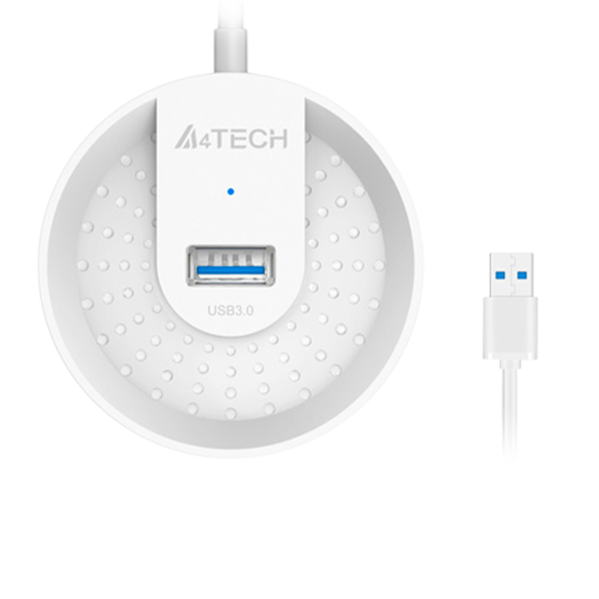 USB HUB A4Tech HUB-30 (4в1) разветвитель Type-A 3.0 / White