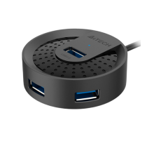 USB HUB A4Tech HUB-30 (4в1) разветвитель Type-A 3.0 / Black