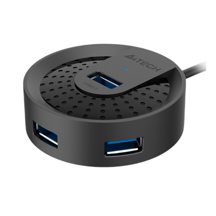USB HUB A4Tech HUB-30 (4в1) разветвитель Type-A 3.0 / Black