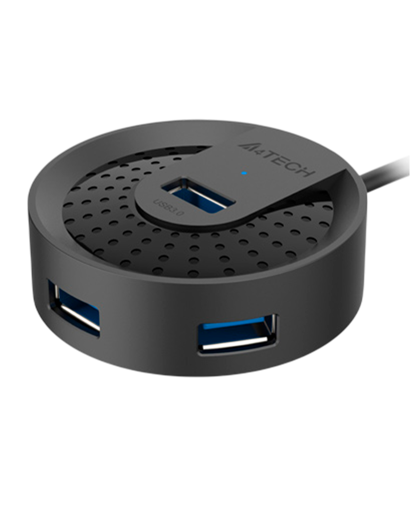 USB HUB A4Tech HUB-30 (4в1) разветвитель Type-A 3.0 / Black