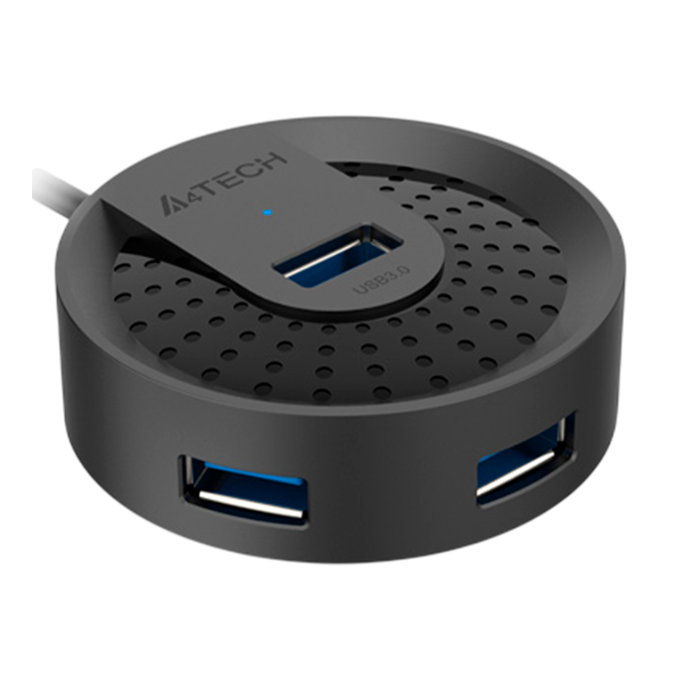 USB HUB A4Tech HUB-30 (4в1) разветвитель Type-A 3.0 / Black