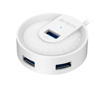 USB HUB A4Tech HUB-30C (4в1) разветвитель Type-C 3.0 / White