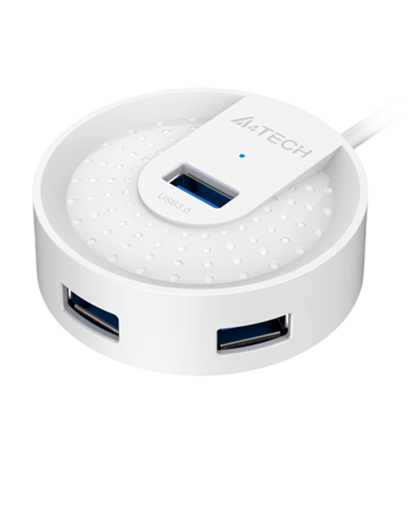 USB HUB A4Tech HUB-30C (4в1) разветвитель Type-C 3.0 / White