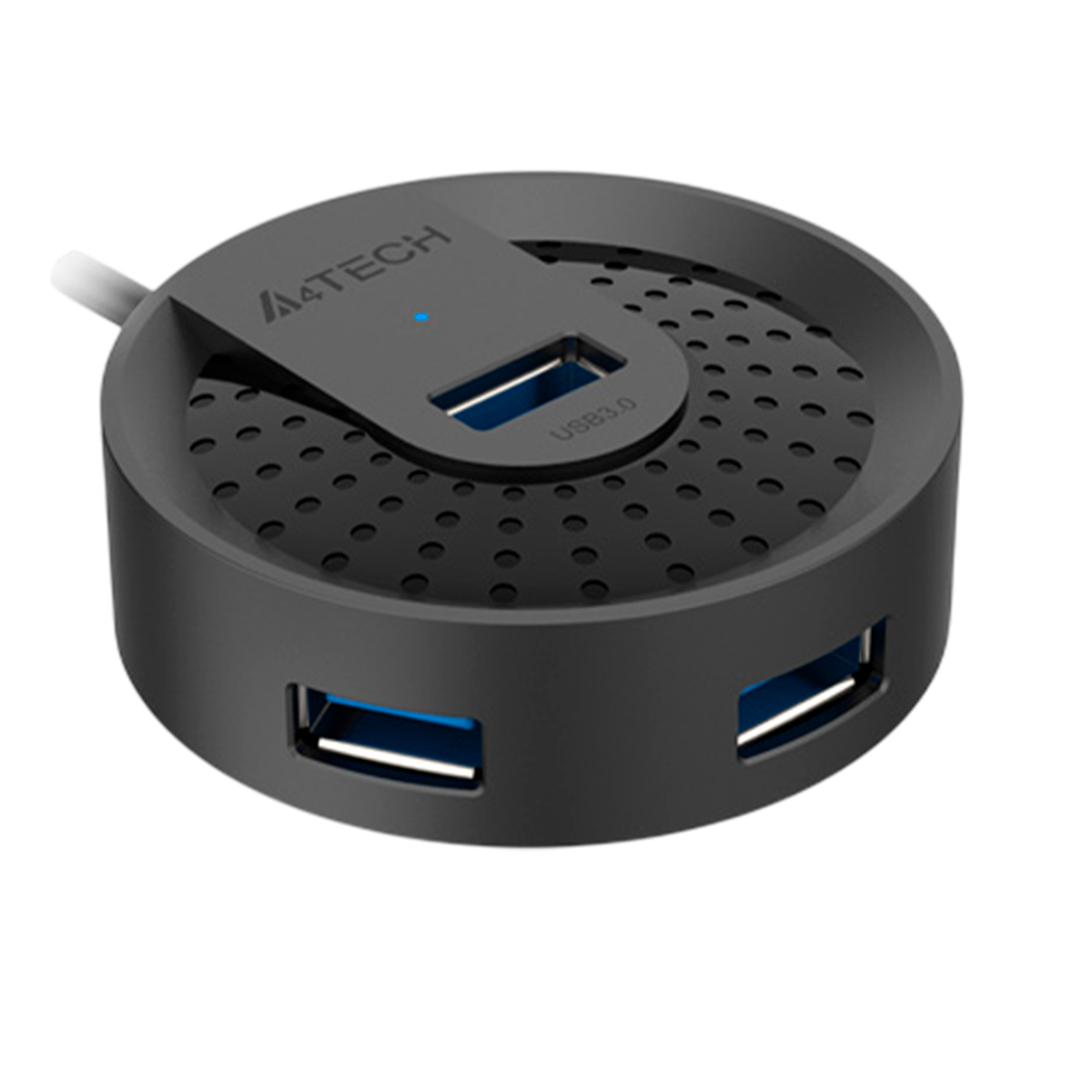 USB HUB A4Tech HUB-30C (4в1) разветвитель Type-C 3.0 / Black