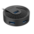 USB HUB A4Tech HUB-30C (4в1) разветвитель Type-C 3.0 / Black