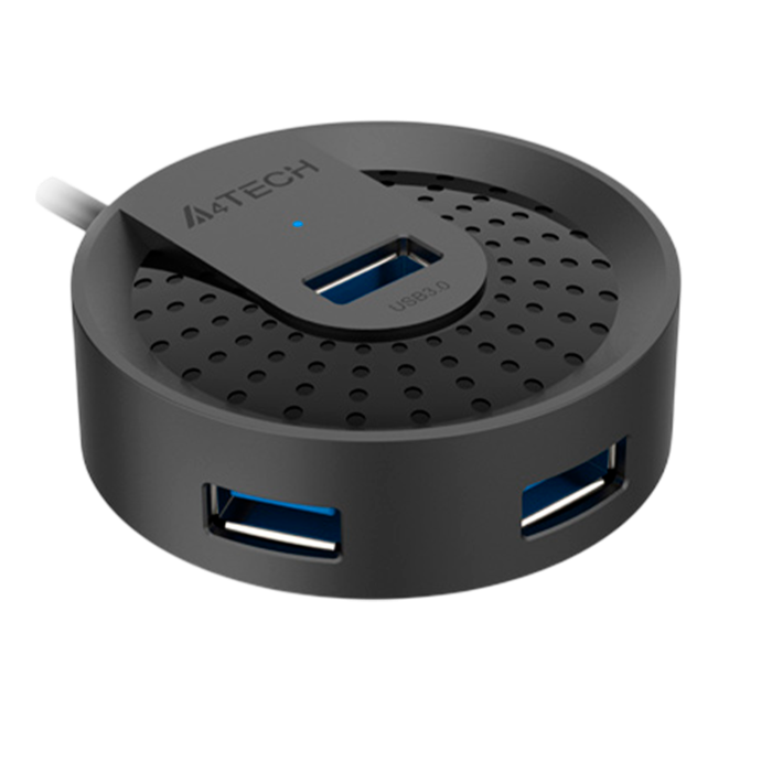 USB HUB A4Tech HUB-30C (4в1) разветвитель Type-C 3.0 / Black