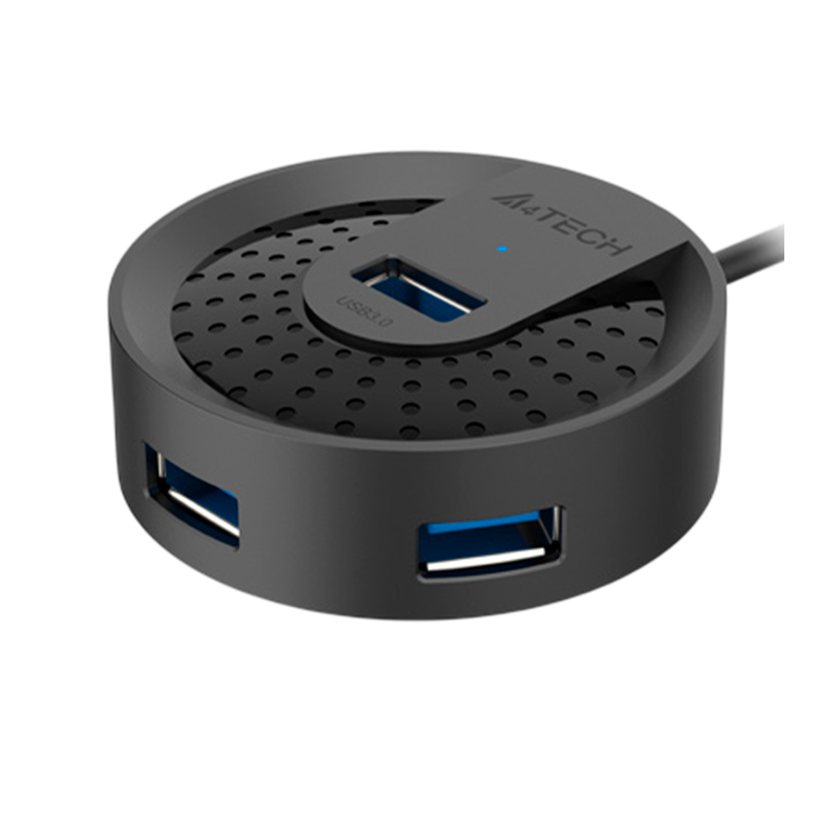 USB HUB A4Tech HUB-30C (4в1) разветвитель Type-C 3.0 / Black