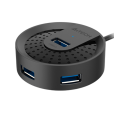 USB HUB A4Tech HUB-30C (4в1) разветвитель Type-C 3.0 / Black