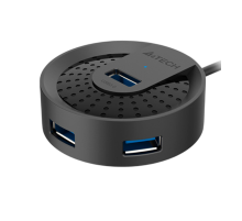 USB HUB A4Tech HUB-30C (4в1) разветвитель Type-C 3.0 / Black