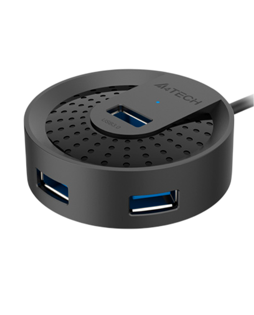 USB HUB A4Tech HUB-30C (4в1) разветвитель Type-C 3.0 / Black