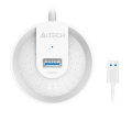 USB HUB A4Tech HUB-30C (4в1) разветвитель Type-C 3.0 / White