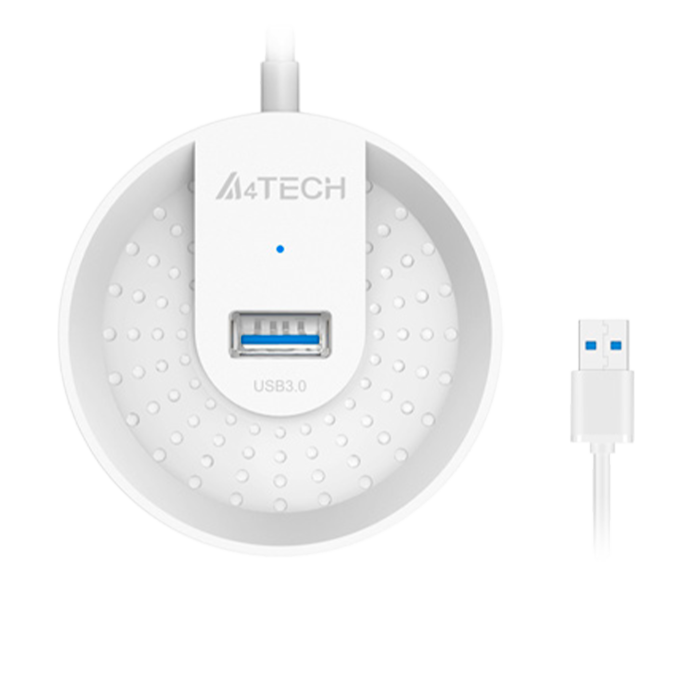 USB HUB A4Tech HUB-30C (4в1) разветвитель Type-C 3.0 / White