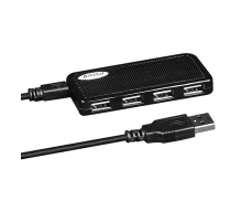 USB HUB A4Tech HUB-64 (4в1) разветвитель Type-A 2.0 / Black