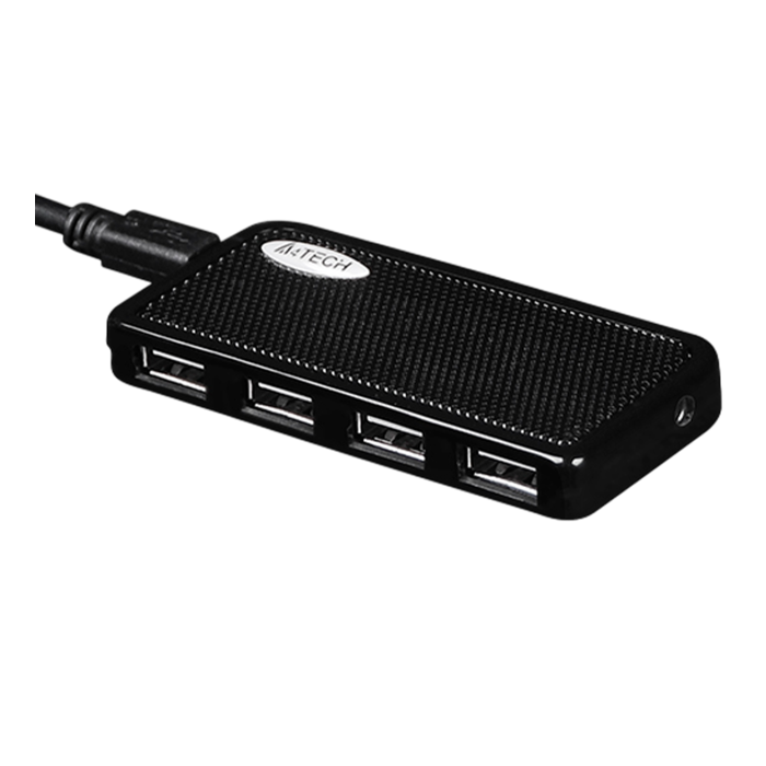 USB HUB A4Tech HUB-64 (4в1) разветвитель Type-A 2.0 / Black