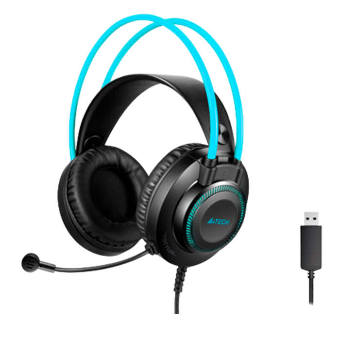 Наушники проводные A4Tech Fstyler FH200U / Blue