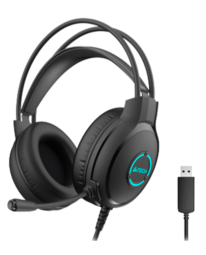 Наушники проводные A4Tech Fstyler FH300U / Black
