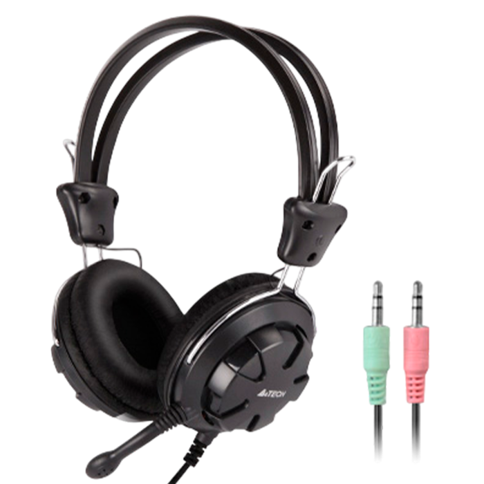 Наушники проводные A4Tech HS-28 / Black+Grey