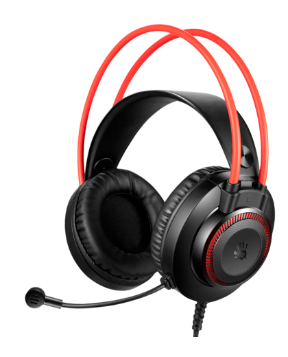 Наушники игровые проводные Bloody G200S Gaiming / Black+Red