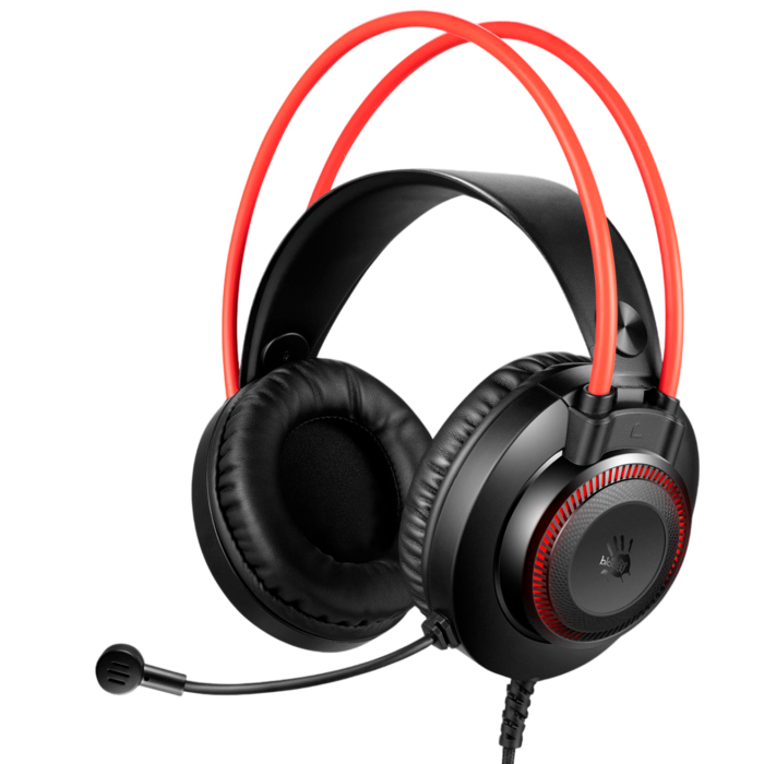 Наушники игровые проводные Bloody G200S Gaiming / Black+Red