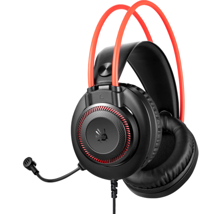 Наушники игровые проводные Bloody G200S Gaiming / Black+Red