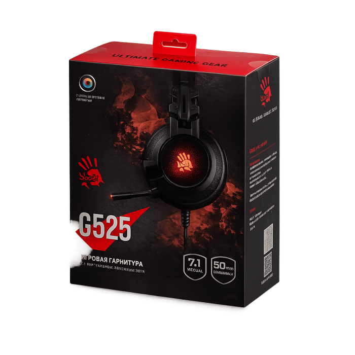 Наушники игровые проводные Bloody G525 Gaming / Grey