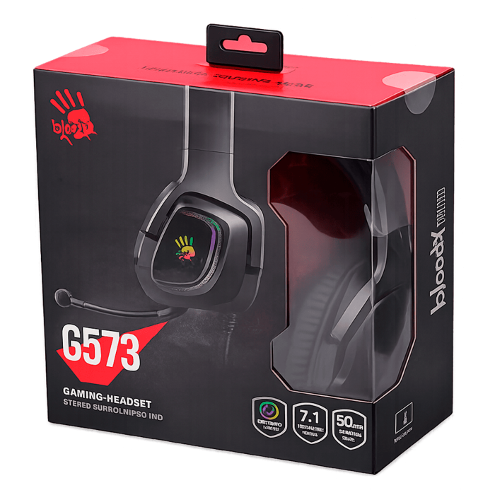 Наушники игровые проводные Bloody G573 Gaming / Black