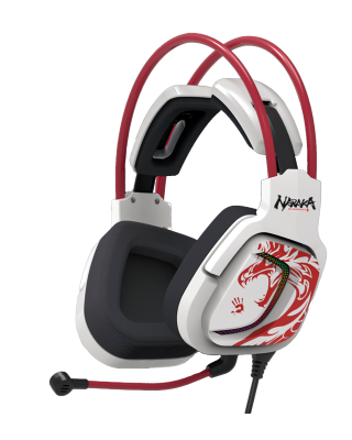 Наушники игровые проводные Bloody G575 NARAKA Gaming / White