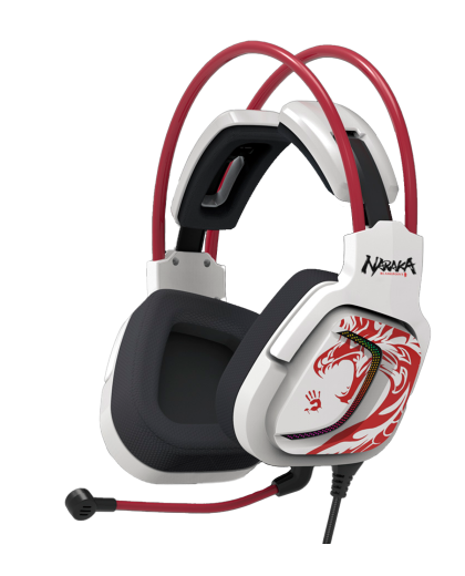 Наушники игровые проводные Bloody G575 NARAKA Gaming / White