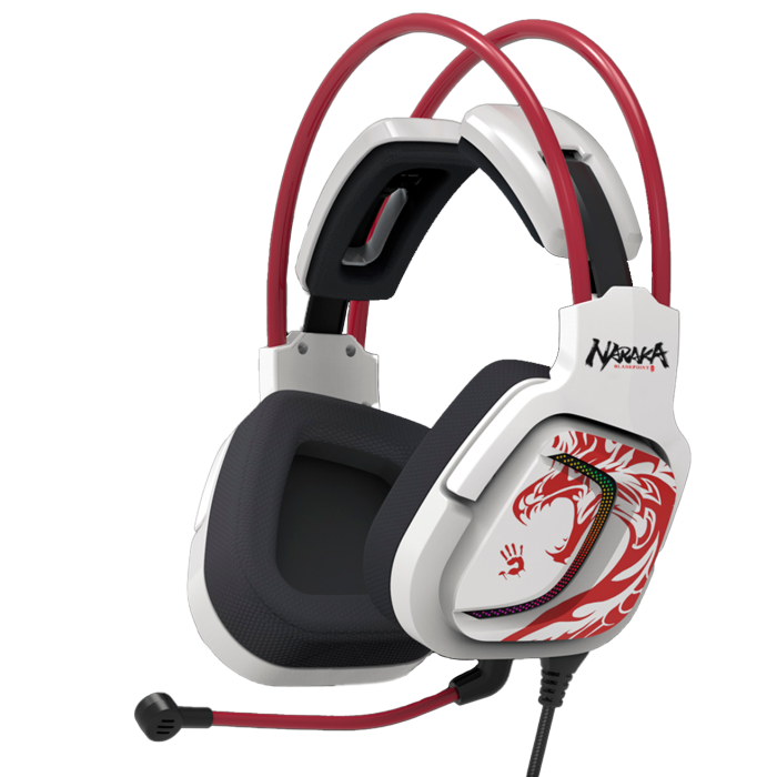 Наушники игровые проводные Bloody G575 NARAKA Gaming / White