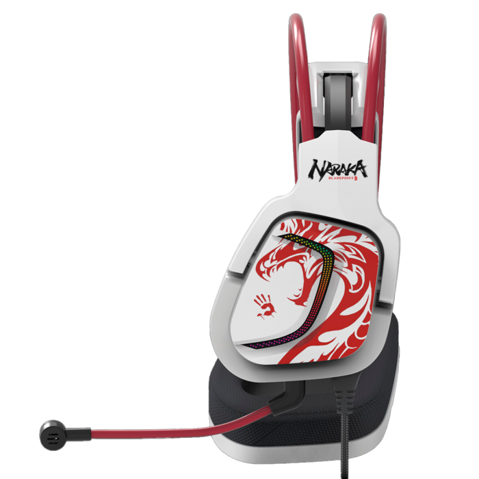 Наушники игровые проводные Bloody G575 NARAKA Gaming / White