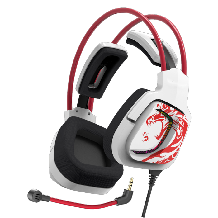 Наушники игровые проводные Bloody G575 NARAKA Gaming / White