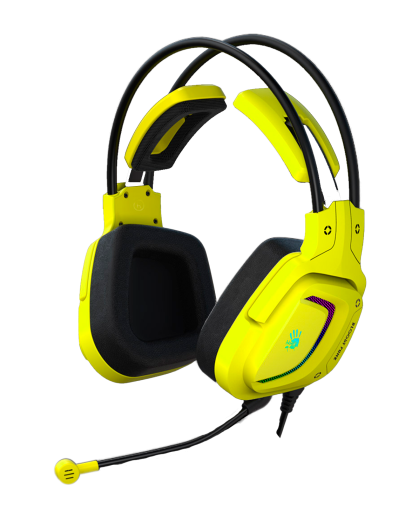Наушники игровые проводные Bloody G575 Gaming / Punk Yellow