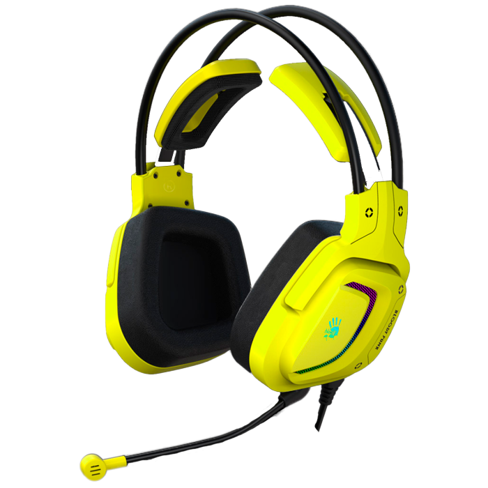 Наушники игровые проводные Bloody G575 Gaming / Punk Yellow