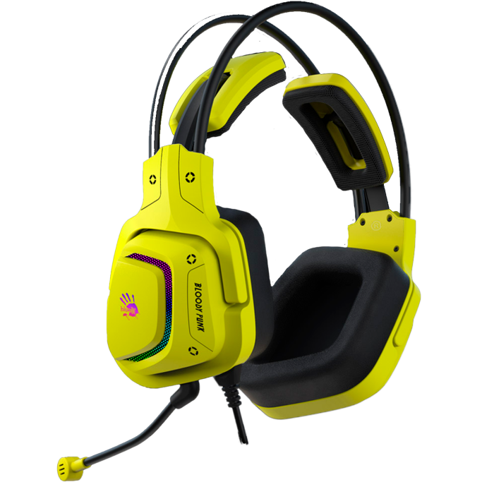 Наушники игровые проводные Bloody G575 Gaming / Punk Yellow