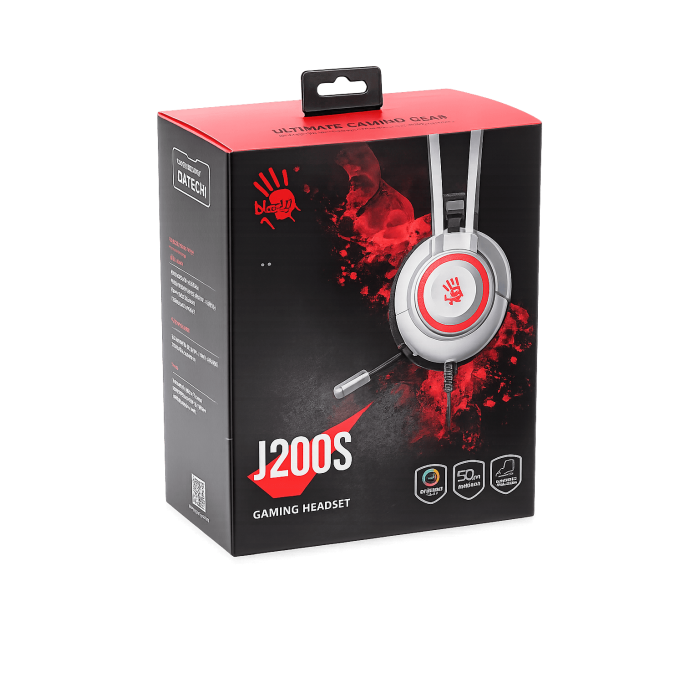 Наушники игровые проводные Bloody J200S Gaming / Grey