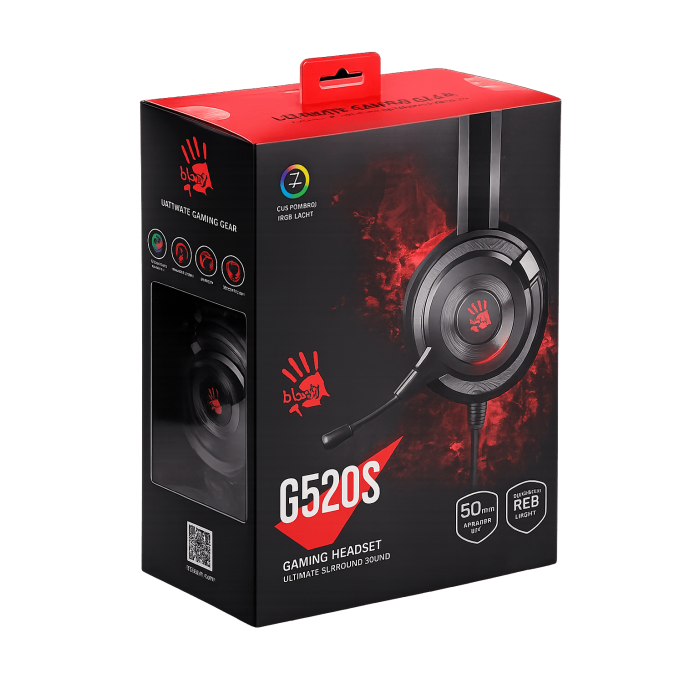 Наушники игровые проводные Bloody J437 Gaming / Black
