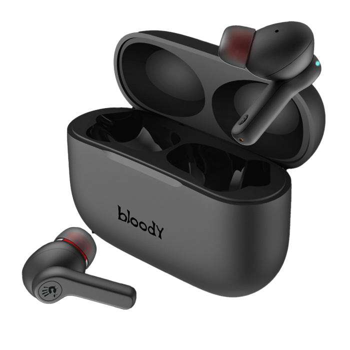 Наушники игровые беспроводные Bloody M30 Gaming Earphones / Black+Red