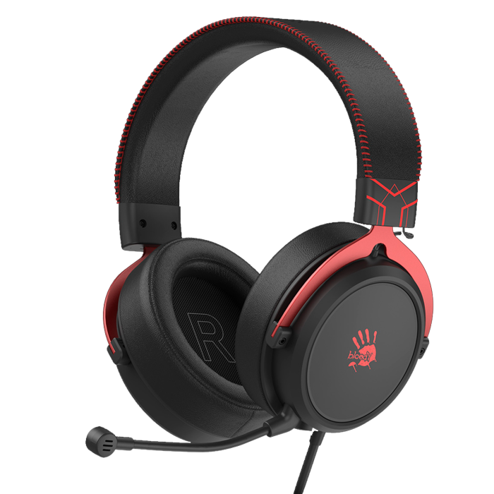 Наушники игровые проводные Bloody M590i Sport Red Gaming / Black-Red