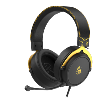 Наушники игровые проводные Bloody M590i Sport Lime Gaming / Black-Yellow