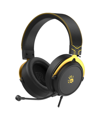 Наушники игровые проводные Bloody M590i Sport Lime Gaming / Black-Yellow