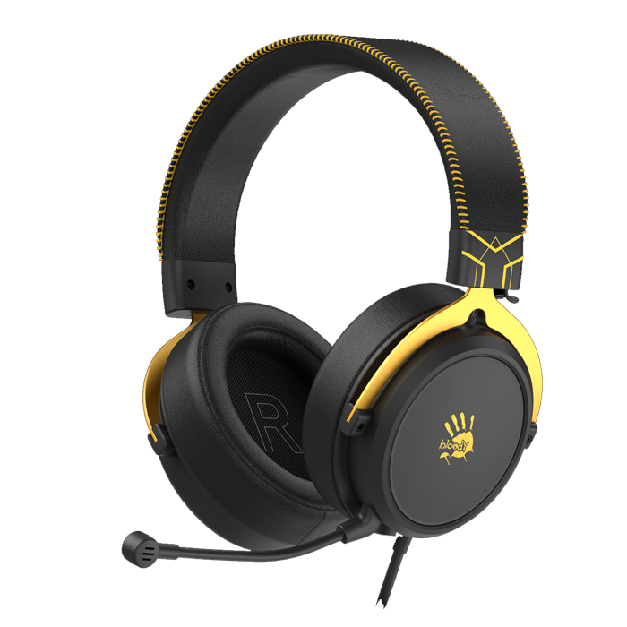 Наушники игровые проводные Bloody M590i Sport Lime Gaming / Black-Yellow