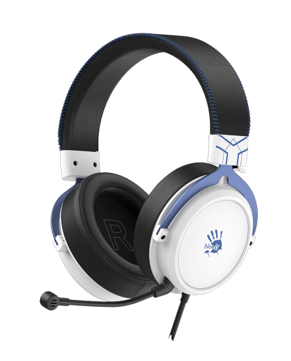 Наушники игровые проводные Bloody M590i Sport Navy Gaming / Black-White