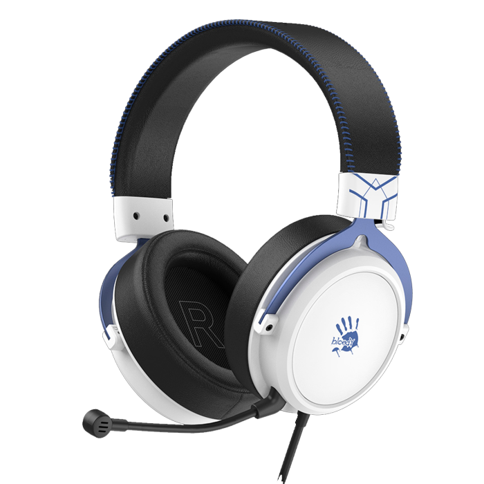 Наушники игровые проводные Bloody M590i Sport Navy Gaming / Black-White