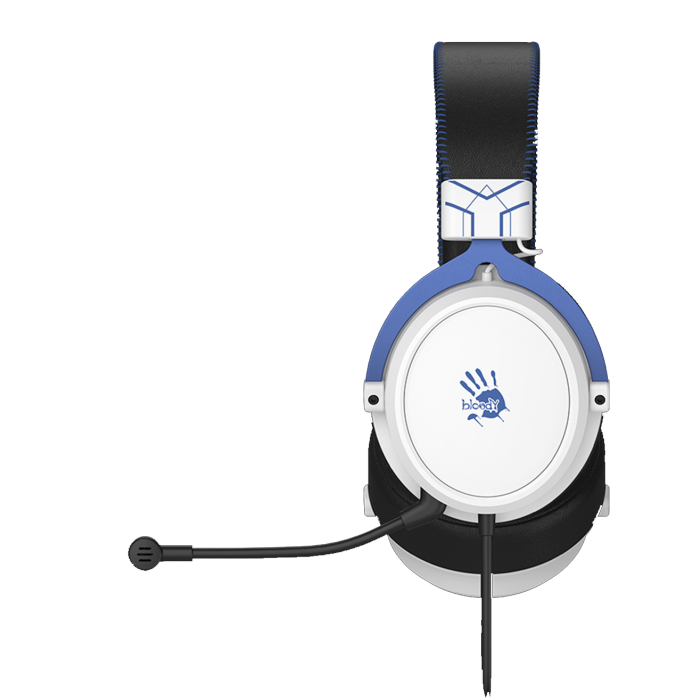 Наушники игровые проводные Bloody M590i Sport Navy Gaming / Black-White