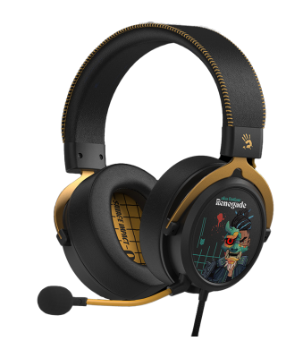 Наушники игровые проводные Bloody M595 Renegade Midnight Gaming / Black