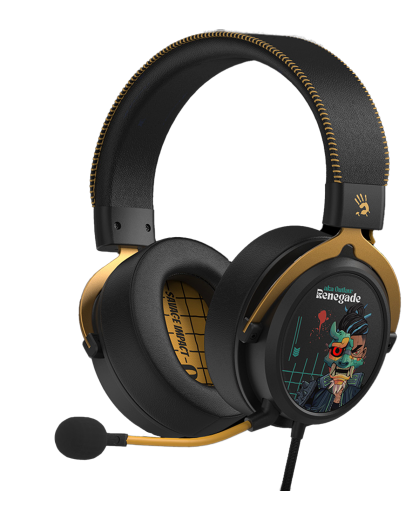 Наушники игровые проводные Bloody M595 Renegade Midnight Gaming / Black