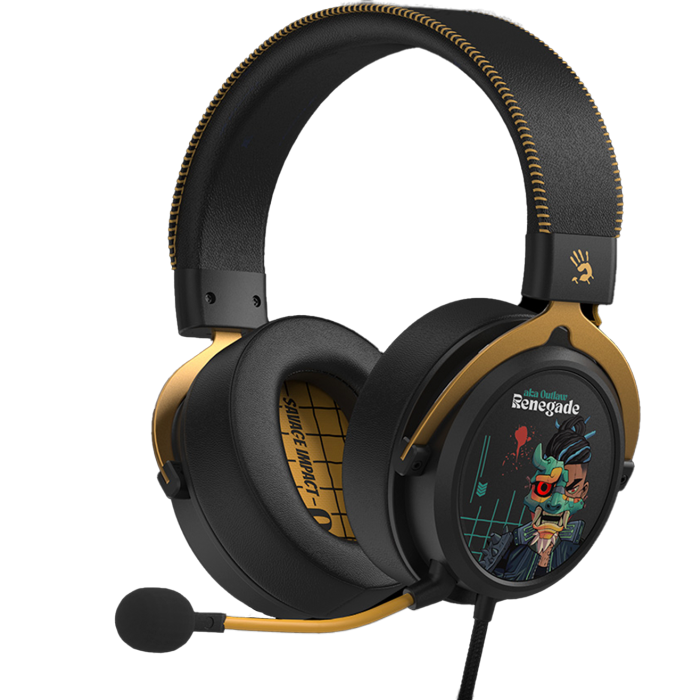 Наушники игровые проводные Bloody M595 Renegade Midnight Gaming / Black