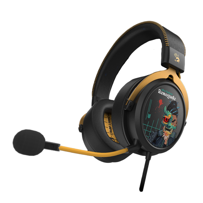 Наушники игровые проводные Bloody M595 Renegade Midnight Gaming / Black